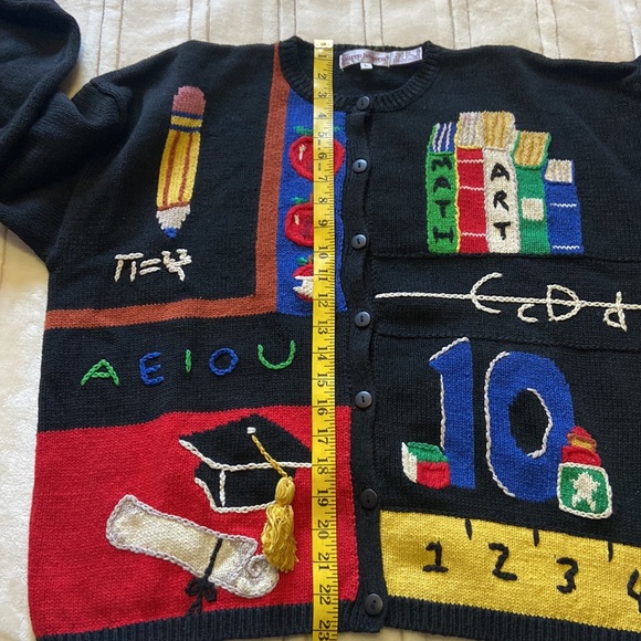 Vintage Lauren Hansen knit teacher cardigan sweater - Picture 5 of 10